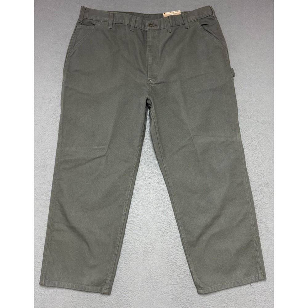 Carhartt B11 MOS Carpenter Pants Mens Sz 44x30 Moss Green Faded Washed Duck Work